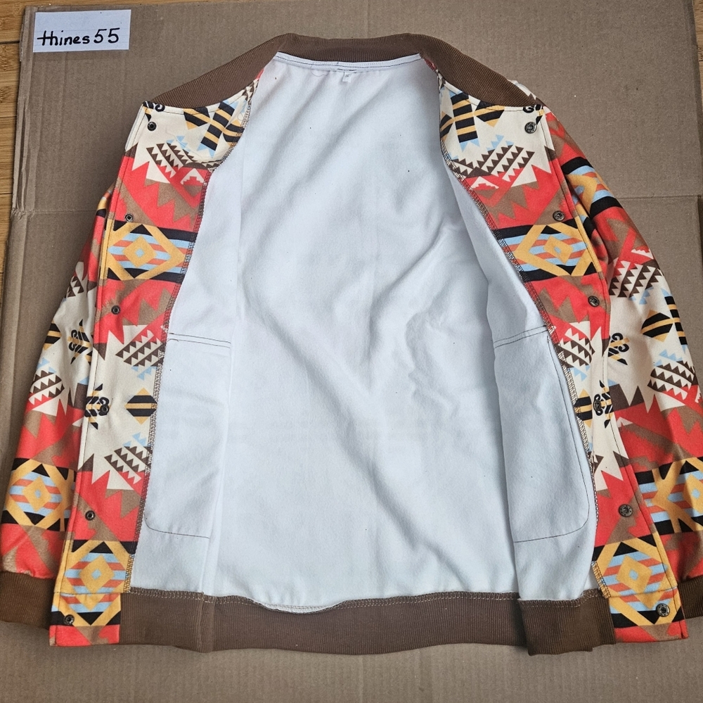 Multicolor Patterned Men's Bomber Jacket - Picture 2 of 5